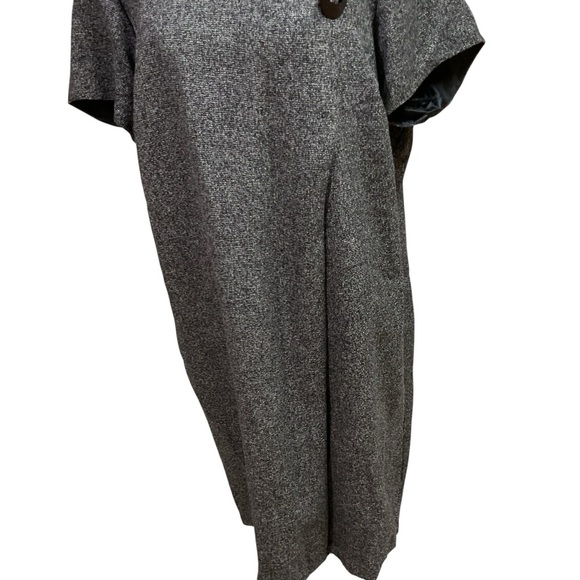 Lane Bryant Women's Size 22 Sheath Dress Wool Look NWT Pleated Accent Button - Picture 3 of 9